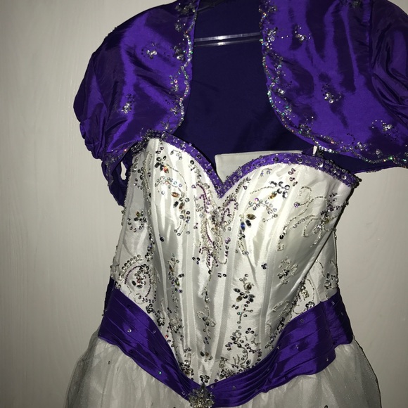 Strapless Prom Dress w/ jacket - Picture 1 of 3